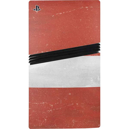 Latvia Flag Distressed PS5 Pro Console Skin